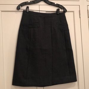 JCrew Collection grey wool skirt. NWOT